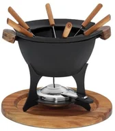 Zestawy do fondue - Kela 16644 zestaw do fondue serowego, 11-częściowy, żeliwo emailiert, przeznaczony do płyt indukcyjnych, 1 L, metal/czarny, country 16644 - miniaturka - grafika 1