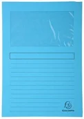 Teczki i skoroszyty - Exacompta Skoroszyt Exacompta kartonowy Forever z okienkiem A4 niebieski opakowanie 25 sztuk EXC411 - miniaturka - grafika 1