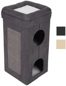 Drapaki dla kotów - Zooplus Exclusive Składana wieża dla kota Softn Scratchy Ciemnoszary Biały - miniaturka - grafika 1