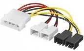 Kable komputerowe i do monitorów - Goobay 93632 Power cable/adapter for PC fans 5.25 inch male to fan 2x 12 V/2x 5 V, 0.15 m 93632 - miniaturka - grafika 1