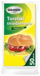 Grosik Torebki śniadaniowe papierowe 50 szt. - Pozostałe akcesoria kuchenne - miniaturka - grafika 2