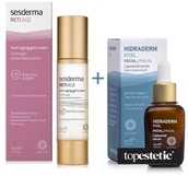 Zestawy kosmetyków damskich - Sesderma Reti Age Anti-Aging Gel Cream + Hidraderm Hyal Liposomal Serum ZESTAW Krem-żel przeciwstarzeniowy 50 ml + Serum Liposomowe 30 ml - miniaturka - grafika 1