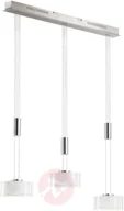 Lampy sufitowe - Fischer&Honsel HONSEL Lampa wisząca LED Lavin 3-punktowa nikiel/biała - miniaturka - grafika 1