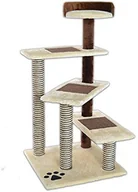 Drapaki dla kotów - dibea Drzewko do drapania  do wspinaczki dla kotów (wysokość 100 cm), dwukolorowy sizal, kolor do wyboru, beżowy/brązowy - miniaturka - grafika 1