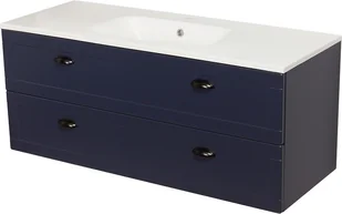 Gante Wisząca szafka z umywalką granatowy mat 120 cm seria Grend GRD-GN-U121/46/2+GREND-12 - Szafki łazienkowe Gante Wisząca szafka z umywalką granatowy mat 120 cm seria Grend GRD-GN-U121/46/2+GREND-12 - Szafki łazienkowe - miniaturka - grafika 1