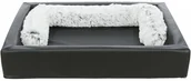 Legowiska dla psów - Trixie Remo Vital, legowisko, dla psa/kota, prostokątne, czarne, imitacja skóry, 90x70 cm - miniaturka - grafika 1