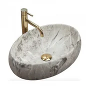 Postumenty i półpostumenty do umywalek - REA -U1020 Linda Stone Umywalka nablatowa - miniaturka - grafika 1