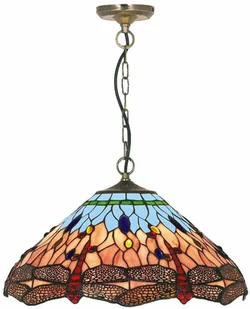 Searchlight Klasyczna lampa wisząca w stylu Tiffany DRAGONFLY - Lampy sufitowe - miniaturka - grafika 2