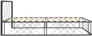 vidaXL Rama łóżka, czarna, metalowa, 90 x 200 cm - Łóżka - miniaturka - grafika 4