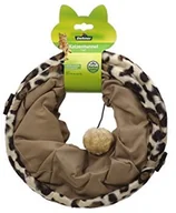 Zabawki dla kotów - Dehner rozpychacz kot Tunnel Leo,  25 cm, długość 50 cm, poliester/metal, brązowy - miniaturka - grafika 1