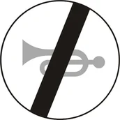 Wyposażenie miejsc publicznych - Znak drogowy zakazu B-30 Koniec zakazu używania sygnałów dźwiękowych - miniaturka - grafika 1