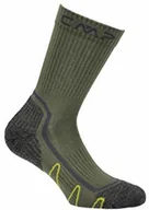 Odzież trekkingowa męska - CMP Męskie skarpety Poly Mid Trekking Sock, szary, 43-45 - miniaturka - grafika 1