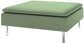 Pokrowce na meble - Dekoria pl pl Pokrowiec na podnóżek Söderhamn zielony melanż 93 x 93 x 40 Amsterdam 1286-704-44 - miniaturka - grafika 1