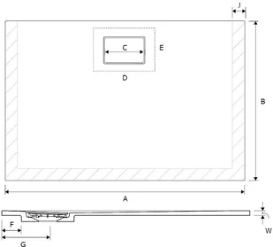 Excellent Lavano brodzik 140x80 cm prostokątny kompozyt czarny BREX.1103.140.080.BLN - Brodziki prysznicowe - miniaturka - grafika 9