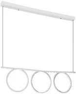 Lampy sufitowe - Milagro LAMPA wisząca LOOP 521 metalowa OPRAWA zwieszana LED 60W listwa sufitowa pierścienie białe 521 - miniaturka - grafika 1