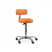 Meble i wyposażenie gabinetów medycznych - Taboret lekarski z oparciem LEKO OP - miniaturka - grafika 1