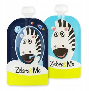 Zebra&Me Saszetki wielorazowe na posiłki i napoje dla dzieci i niemowląt 150 ml Zebra&Me 2 szt. ZM001x - Pozostałe akcesoria kuchenne - miniaturka - grafika 3