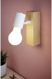 Eglo Townshend 3 33168 Kinkiet oprawa ścienna 1x10W E27-LED brązowy/biały - Lampy ścienne - miniaturka - grafika 3