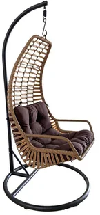 SASKA GARDEN Huśtawka fotel wiszący kokon Slack brązowy czarny galeriasportowa.pl-24825-0 - Fotele ogrodowe wiszące - miniaturka - grafika 2