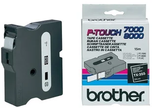 Brother TX355 do PT7000/8000 fol lam czarna/White - Papier do drukarek - miniaturka - grafika 3