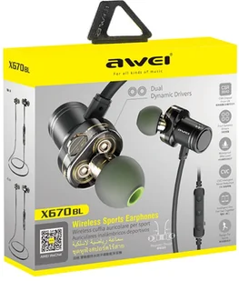 Awei X670BL Czarny - Słuchawki - miniaturka - grafika 4