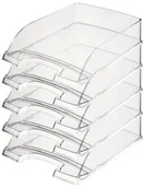 Półki łazienkowe - Leitz Plus kuwety na dokumenty, wysokość 7 cm, zestaw 5 sztuk 52260002 - miniaturka - grafika 1