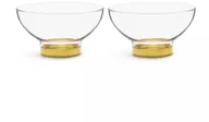 Miski i półmiski - Sagaform Komplet 2 szklanych miseczek Winter, przezroczysty, złoty 11x5,7 cm - miniaturka - grafika 1