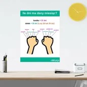 Pomoce naukowe - Naklejka edukacyjna: Ile dni ma dany miesiąc ED071 - miniaturka - grafika 1