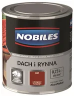 Farby do metalu - Nobiles Emalia Dach i Rynna czerwony tlenkowy 0 75 l - miniaturka - grafika 1