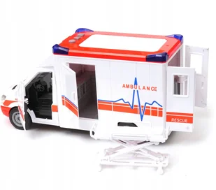 samochód pogotowia Karetka nosze dźwięki otwierany - Samochody i pojazdy dla dzieci - miniaturka - grafika 3