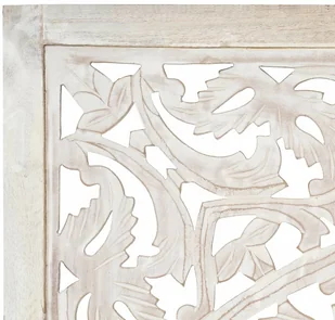 vidaXL vidaXL Parawan 3-panelowy, rzeźbiony, biały, 120x165 cm, drewno mango - Parawany - miniaturka - grafika 12