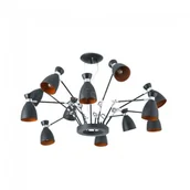 Lampy sufitowe - Faro Barcelona Barcelona Retro Lampa Wisząca Czarny 12-punktowe Nowoczesny Obszar wewnętrzny Retro Czas dostawy od 10-14 dni roboczych 20048 - miniaturka - grafika 1