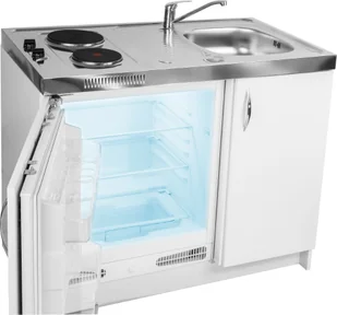 Pyramis Minikuchnia 5w1 MK 100x60 pełna zabudowa komora zlewu PRAWA lodówka płyta zlew szafka - Zestawy zintegrowane AGD - miniaturka - grafika 5
