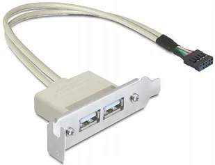 Delock gniazdo na śledziu USB 2.0 x2 Low Profile 83119 - Akcesoria do komputerów stacjonarnych - miniaturka - grafika 10
