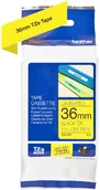 Etykiety do drukarek - Brother Taśma TZe-661 nadruk czarny na żółtym tle 36mm x 8m - miniaturka - grafika 1