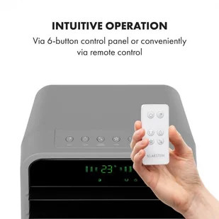 Wentylator Klarstein Townhouse, wentylator/chłodnica powietrza, 7 l, 110 W, pilot zdalnego sterowania, pakiet lodowy, jasnoszary ACO4-Townhouse BK - Wentylatory - miniaturka - grafika 7