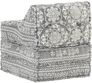 vidaXL Puf modułowy, jasnoszary, tkanina vidaXL - Pufy i podnóżki - miniaturka - grafika 7