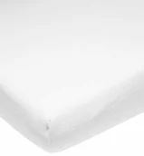 Prześcieradła dla dzieci - Meyco Meyco 464000 Musselin Mull Hydrophil prześcieradło z gumką, 60 x 120 cm (łóżko dziecięce), białe, 100% bawełna - miniaturka - grafika 1
