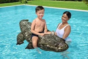 Bestway Dmuchany Krokodyl 193 cm x 94 cm Bestway 41478 LT-10709-0 - Materace dmuchane i koła do pływania - miniaturka - grafika 3