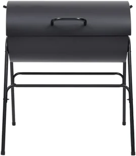 vidaXL Lumarko Grill beczkowy z 2 rusztowaniami, czarny, 80x95x90 cm, stal 313635 - Grille - miniaturka - grafika 4