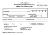 Druki akcydensowe - Firma krajewski Karta choroby poradni chirurgii stomatologicznej [Mz/St-7] Mz/St-7 - miniaturka - grafika 1