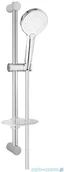 Zestawy prysznicowe - Oltens Driva EasyClick Alling zestaw prysznicowy z mydelniczką chrom/biały 36004110 - miniaturka - grafika 1