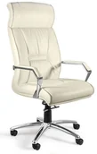 Fotele i krzesła biurowe - Unique Meble Fotel biurowy CELIO eko-skóra beż - miniaturka - grafika 1