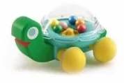 Djeco Drewniana zabawka do pchania żółw z grzechoczącymi kulkami LOLA - Pchacze - miniaturka - grafika 3