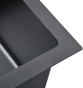 vidaXL Lumarko Ręcznie robiony zlew kuchenny z otworem na kran, czarny, stal 51515 - Zlewozmywaki - miniaturka - grafika 8