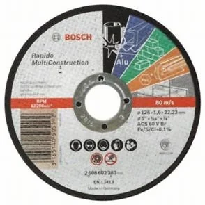 Bosch Tarcza tnąca prosta Multi Construction średnica 125 mm 2608602383 - Materiały ścierne - miniaturka - grafika 4