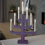 Świeczniki - Konstsmide Świecznik Charis, fioletowy - miniaturka - grafika 1