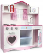 Zabawki AGD - Drewniana kuchnia PinkPlay, efekty światło, dźwięk - miniaturka - grafika 1