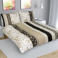 Pościel - Pościel bawełniana Listki beżowy, 240 x 200 cm, 2 szt. 70 x 90 cm, 240 x 200 cm, 2 szt. 70 x 90 cm - miniaturka - grafika 1