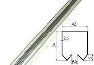 Akcesoria do ogrodzeń - Szyna nośna G10Z (200/650kg) skośna fi-44 - miniaturka - grafika 1